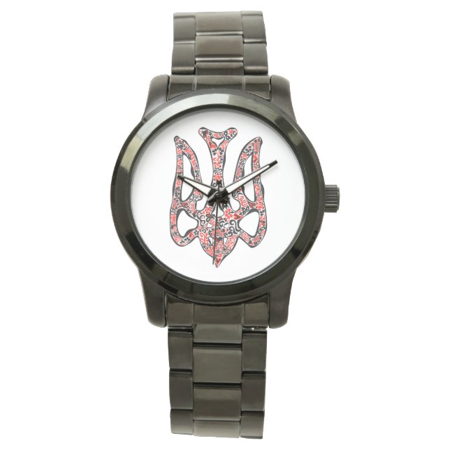 Ukrainian national emblem trident tryzub stylised watch (Front)