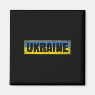 Ukrainian National Flag Vintage Ukraine Map Countr Magnet
