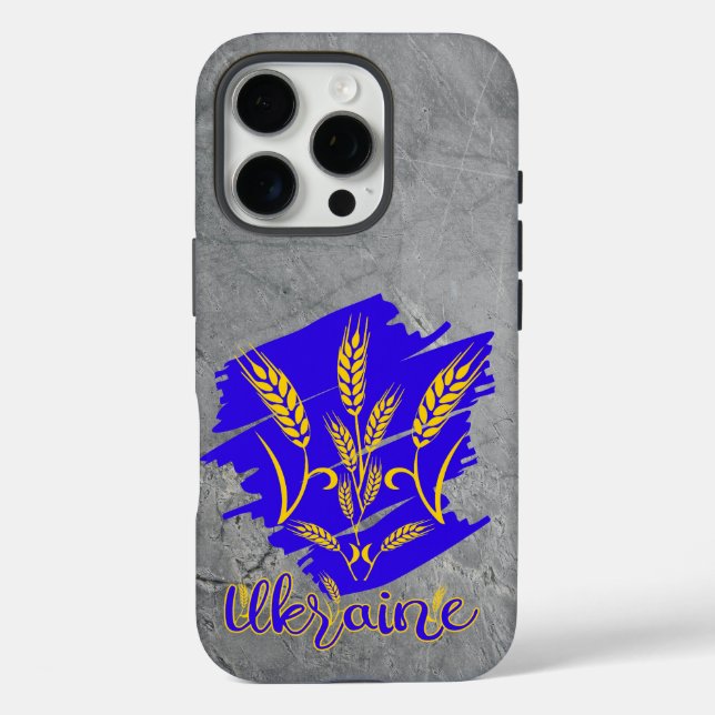 Ukrainian national symbol tryzub made of wheat ear Case-Mate iPhone case (Back)