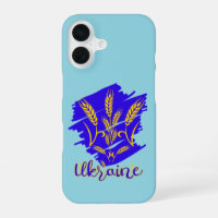 Ukrainian national symbol tryzub made of wheat ear