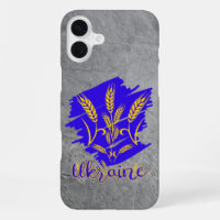 Ukrainian national symbol tryzub made of wheat ear