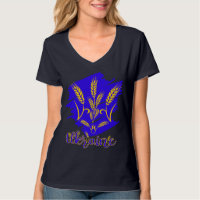 Ukrainian national symbol tryzub made of wheat ear