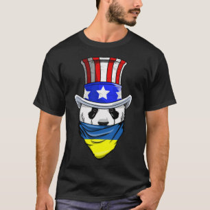 Ukrainian Panda Bear In Ukraine Ndana Flag T-Shirt
