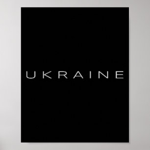 Ukrainian Patriotic Small Little Inscription Ukrai Poster