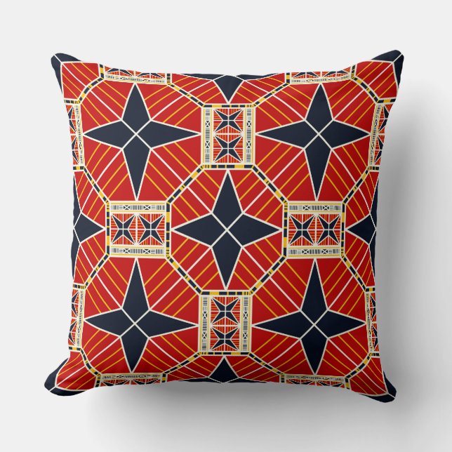 Ukrainian Pattern II Throw Pillow (Front)