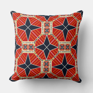 Ukrainian Pattern Throw Pillow