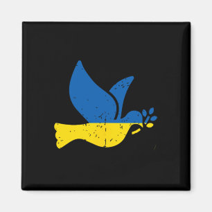 Ukrainian Peace Bird - Ukraine Flag Blue And Yello Magnet