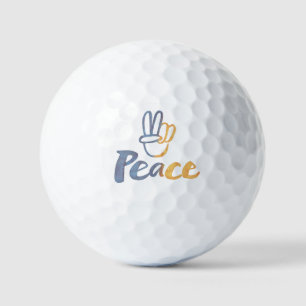 Ukrainian - PEACE Symbol V-Sign Ukraine Symbol Golf Balls