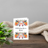 Ukrainian Petrykivka Style Birthday Card – Elegant