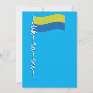 Ukrainian Pride Flagpole-Elegant Signature Design Holiday Card