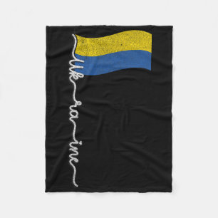 Ukrainian Pride Flagpole--elegant Signature Flag D Fleece Blanket