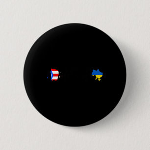Ukrainian Puerto Rico Flag - Ukraine Puerto Rican 6 Cm Round Badge