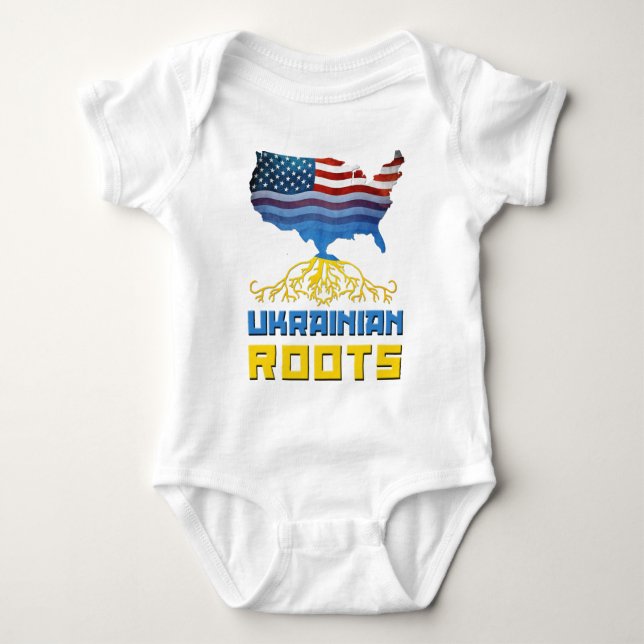Ukrainian Roots Baby Bodysuit (Front)