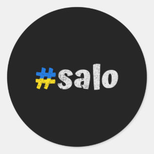 Ukrainian Salo Funny Ukraine Traditional Food Dish Classic Round Sticker