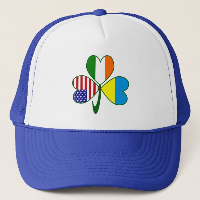 Ukrainian Shamrock Flag Trucker Hat (Front)