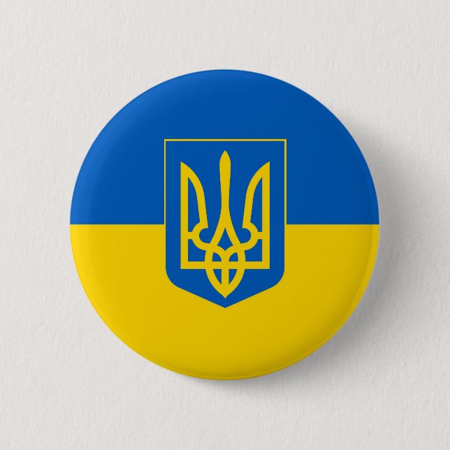 Ukrainian shield and flag design badge (Front)