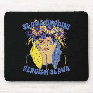 Ukrainian Slava Ukraini Shirt Ukraine Sunflower Gi Mouse Pad