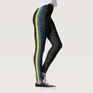Ukrainian stripe flag leggings