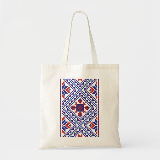 Ukrainian style folk national pattern tote bag (Front)