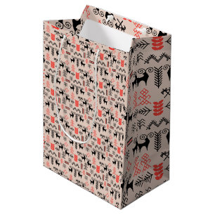 Ukrainian style national pattern medium gift bag