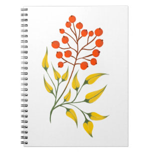Ukrainian style viburnum branch. Ukraine Notebook