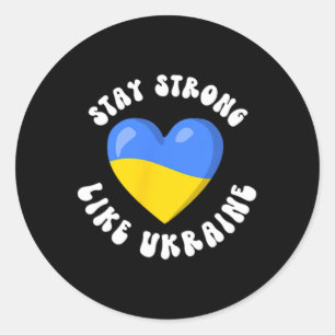 Ukrainian Support Ukraine Flag Ukrainian Love I St Classic Round Sticker