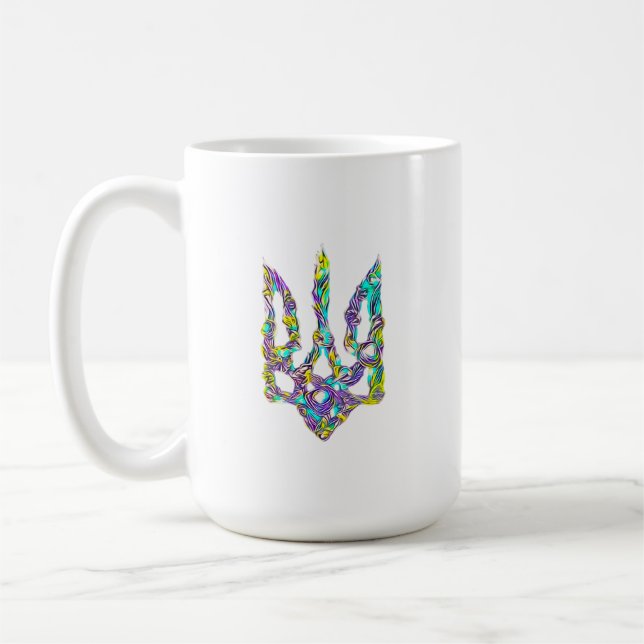 Ukrainian symbol trident coffee mug (Left)