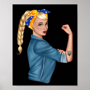Ukrainian Symbols Ukraine Flag Ukrainian Girl Tatt Poster