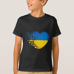 Ukrainian Symbols Ukrainian Flag Heart Love T-Shirt