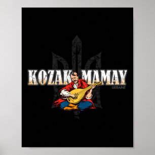 Ukrainian T Shirt Kozak Mamay-ukrainian Mens Shirt Poster