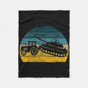 Ukrainian Tractor Support Ukraine Stand With Ukrai Fleece Blanket