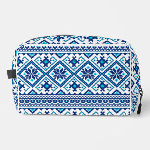 Ukrainian traditional vushuvanka folk art pattern dopp kit