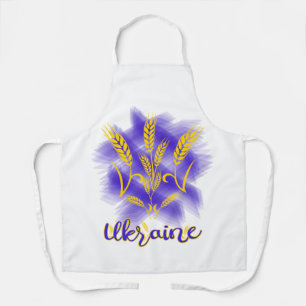 Ukrainian trident made of wheat ear apron