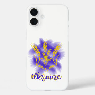 Ukrainian trident made of wheat ear iPhone 16 plus case