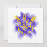 Ukrainian trident made of wheat ear