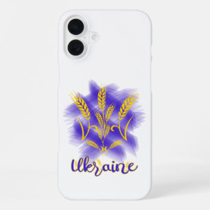 Ukrainian trident made of wheat ear iPhone 16 plus case