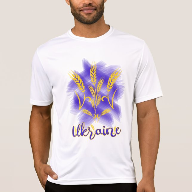 Ukrainian trident made of wheat ear T-Shirt (Front)