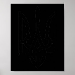 Ukrainian Trident Symbol - Ukraine Tryzub  Poster
