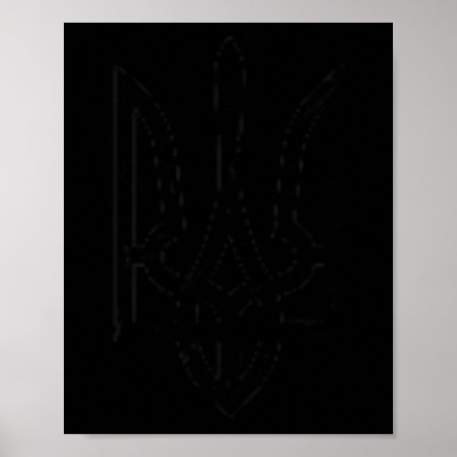 Ukrainian Trident Symbol - Ukraine Tryzub  Poster (Front)