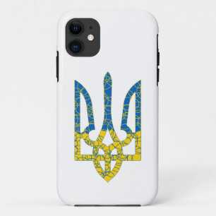Ukrainian trident textured flag of Ukraine colours Case-Mate iPhone Case