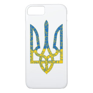 Ukrainian trident textured flag of Ukraine colours Case-Mate iPhone Case