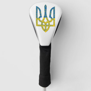 Ukrainian trident textured flag of Ukraine colours Golf Head Cover