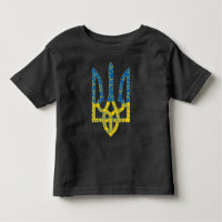 Ukrainian trident textured flag of Ukraine colours