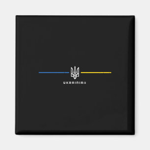 Ukrainian Trident Ukaine Lines Tryzub Symbol Men W Magnet