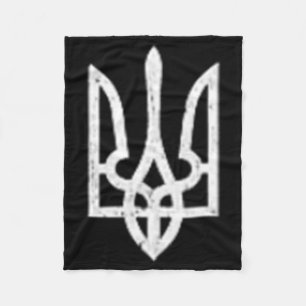 Ukrainian Tryzub Icon - Ukraine Trident  Fleece Blanket