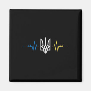 Ukrainian Tryzub Symbol On The Chest - Ukraine Tri Magnet