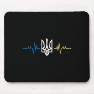 Ukrainian Tryzub Symbol On The Chest - Ukraine Tri Mouse Pad