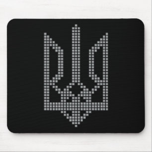 Ukrainian Tryzub Symbol On The Heart - Ukraine Tri Mouse Pad