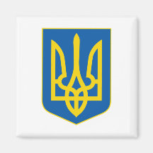 Ukrainian Tryzub (Trident) - Coat of Arms  Magnet