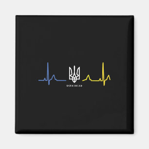 Ukrainian Tryzub Ukraine Flag Trident Zelensky Hea Magnet